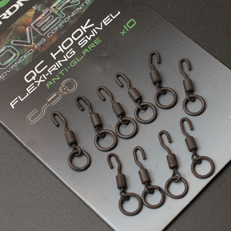 Fishing Swivels TIANNSII 50pcs Carp Flexi Ring With Ring Micro Rig