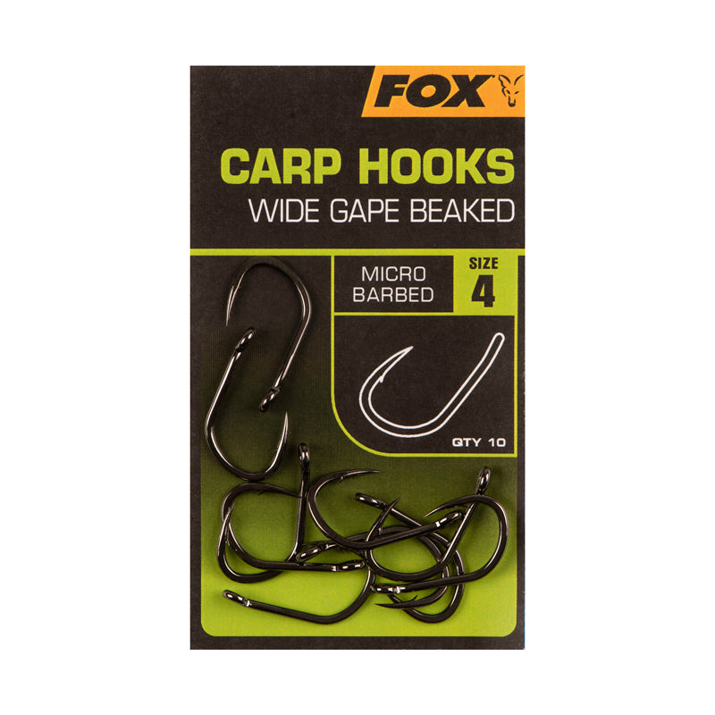 Fox Carp Wide Gape Beaked Hooks