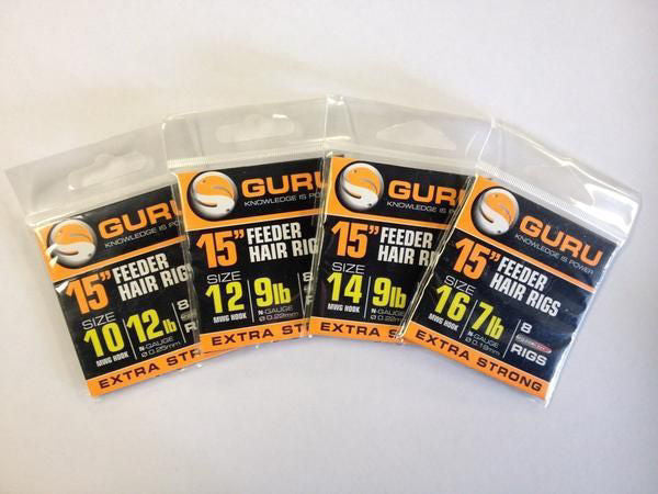 Guru MWG Feeder Hair Rigs Speedstop 15' Size 14 - 9lb Barbless (QTY 8)