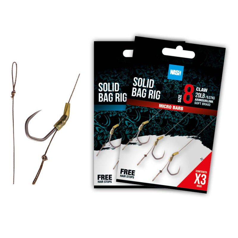 Nash Solid Bag Rigs x3 – The Tackle Company
