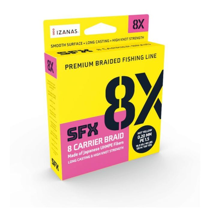 Sufix 8X Carrier Braid Hot Yellow 270m