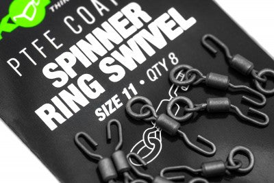 Korda PTFE Coated Spinner Ring Swivel Size 11 (QTY 8)