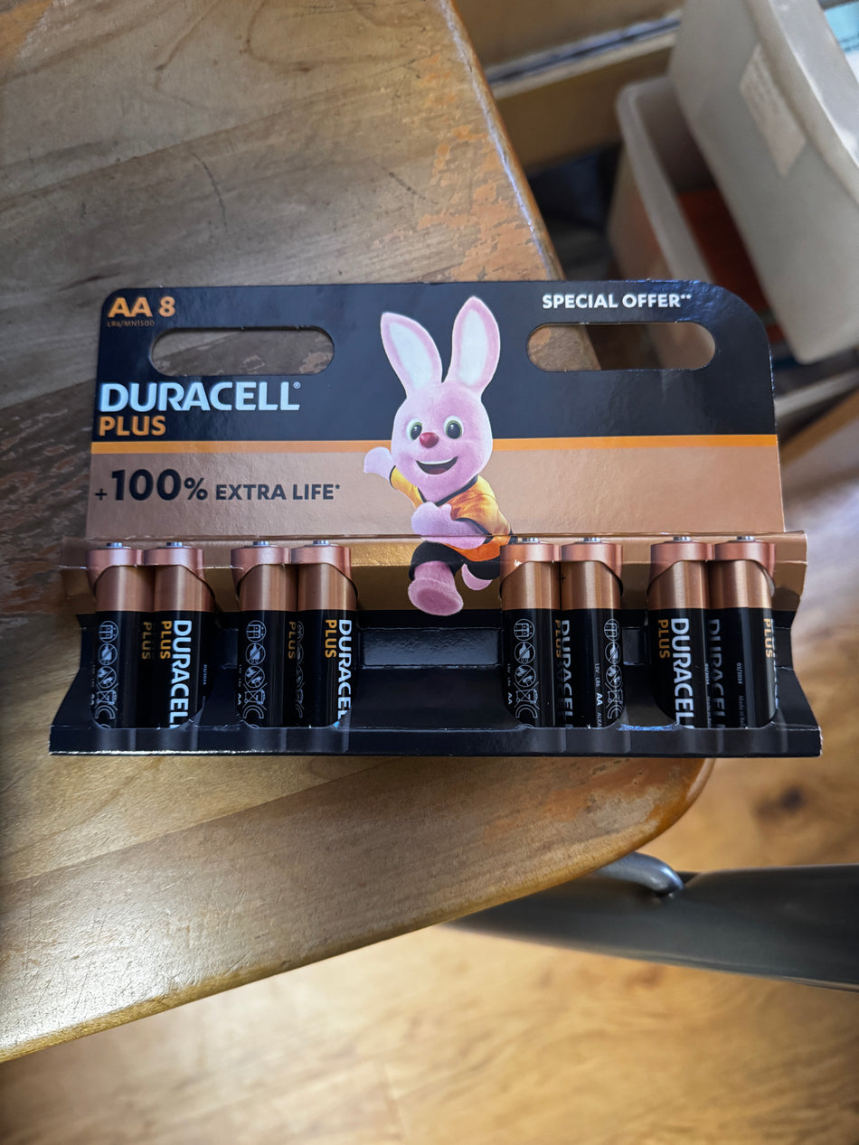 Duracell Plus Power  AA Batteries 8 pack