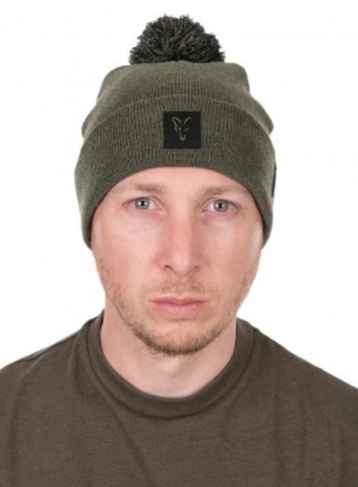 Fox Collection Bobble Hat Green/Black