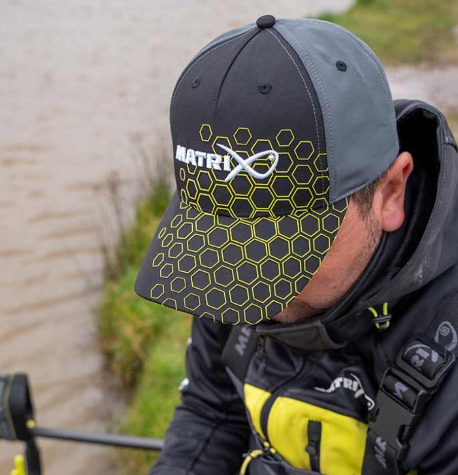 Matix Cap Matrix Hex Print Baseball Cap Black – The Tackle Company