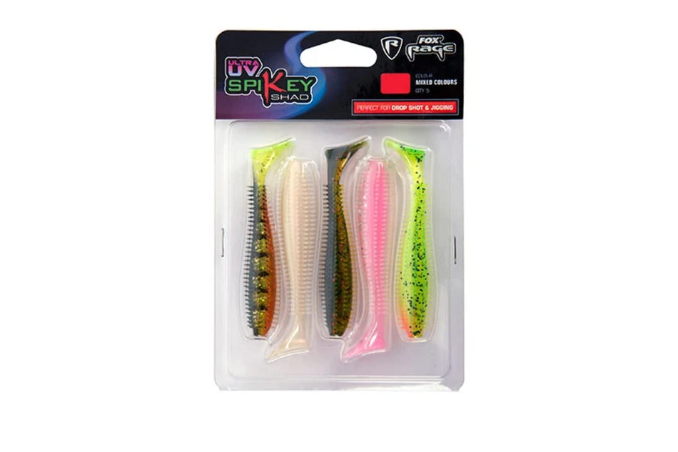 Fox Rage Ultra UV Spikey Shad 6cm Mixed Colours (QTY 5)