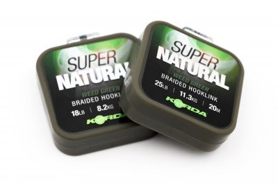 Korda Super Natural Weed Green 18lb Braided Hooklink 20m