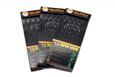 Guru Super MWG Hair Rigs 4' Size 12 - 7lb Barbless (QTY 8)