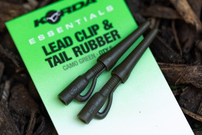 Korda Essentials Lead Clips & Tail Rubbers Camo Green