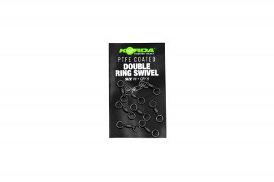 Korda PTFE Coated Double Ring Swivel Size 11 (QTY 8)