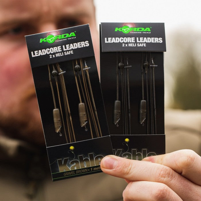 Korda Leadcore Leaders 2 x Heli Safe Weed/Silt