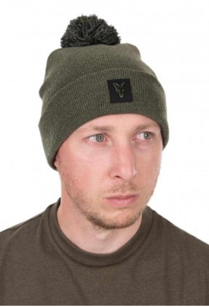 Fox Collection Bobble Hat Green/Black