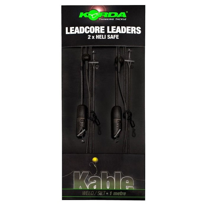 Korda Leadcore Leaders 2 x Heli Safe Weed/Silt