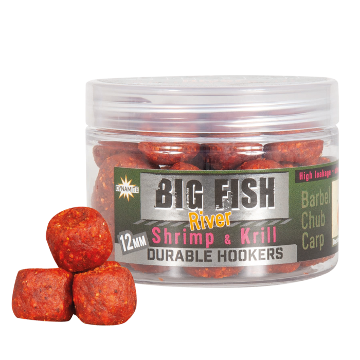 Dynamite Baits Big Fish River Shrimp And Krill Durable Hookers 12mm