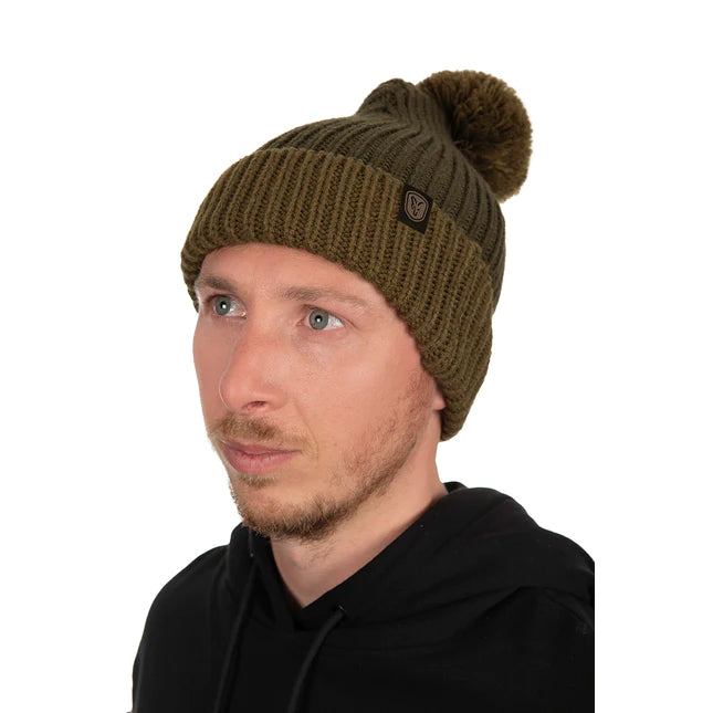 Fox Heavy Knit Bobble - Olive