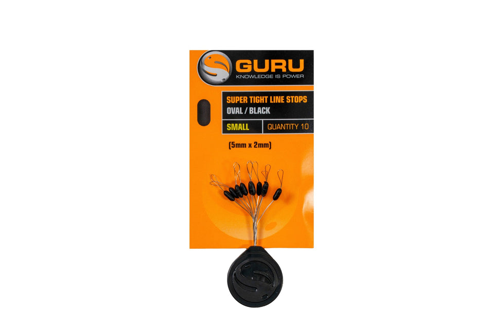 Guru Super Tight Line Stops Oval/Black
