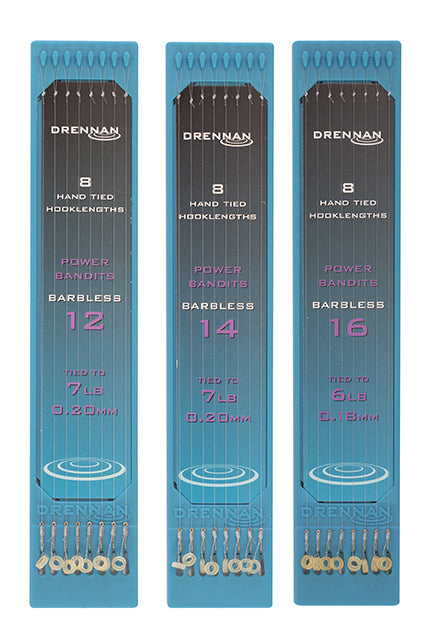 Drennan Power Bandits Barbless Hand Tied Hooklengths