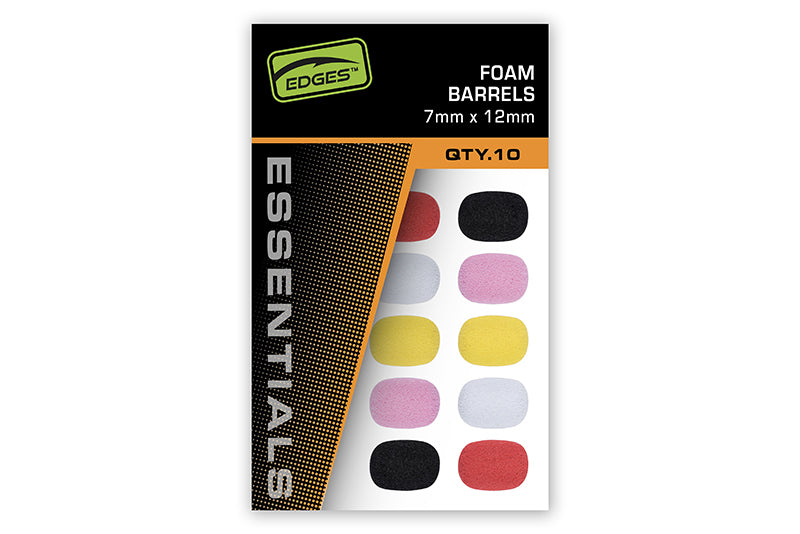 Fox Essentials Foam Barrels 7mm x 12mm - Mixed Colours