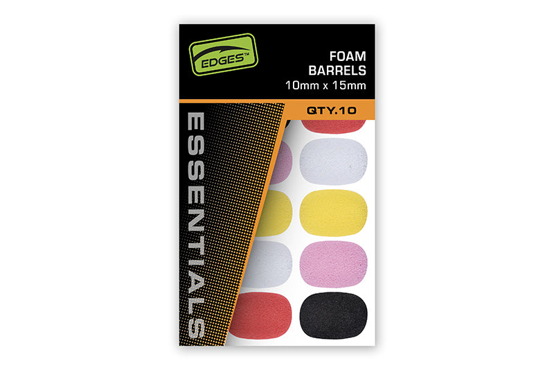 Fox Edges Foam Barrels Mixed Colours 10mm x 15mm