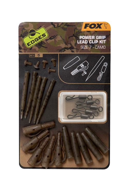 Fox Camo Power Grip Lead Clip Kit Size 7