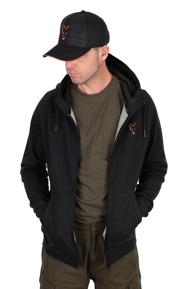 Fox Collection Lightweight Hoodie - Black & Orange