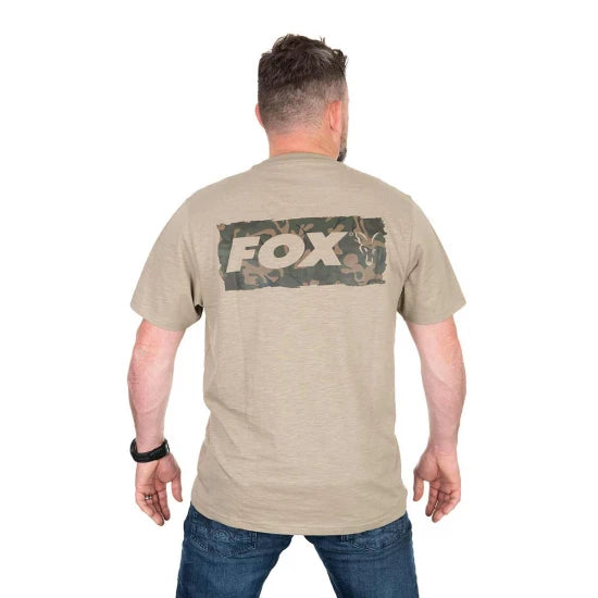 Fox Ltd Edition Large Print Lightweight T-Shirt Khaki/Marl