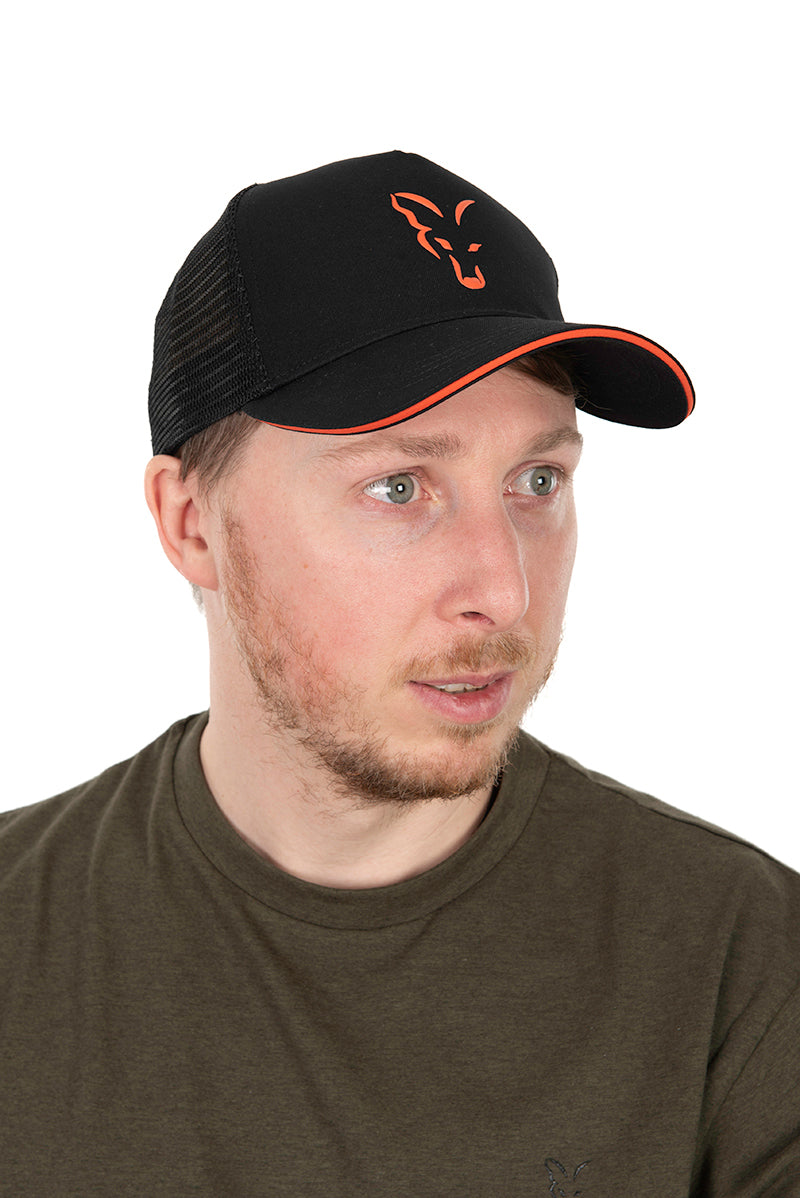 Fox Black & Orange Trucker Cap