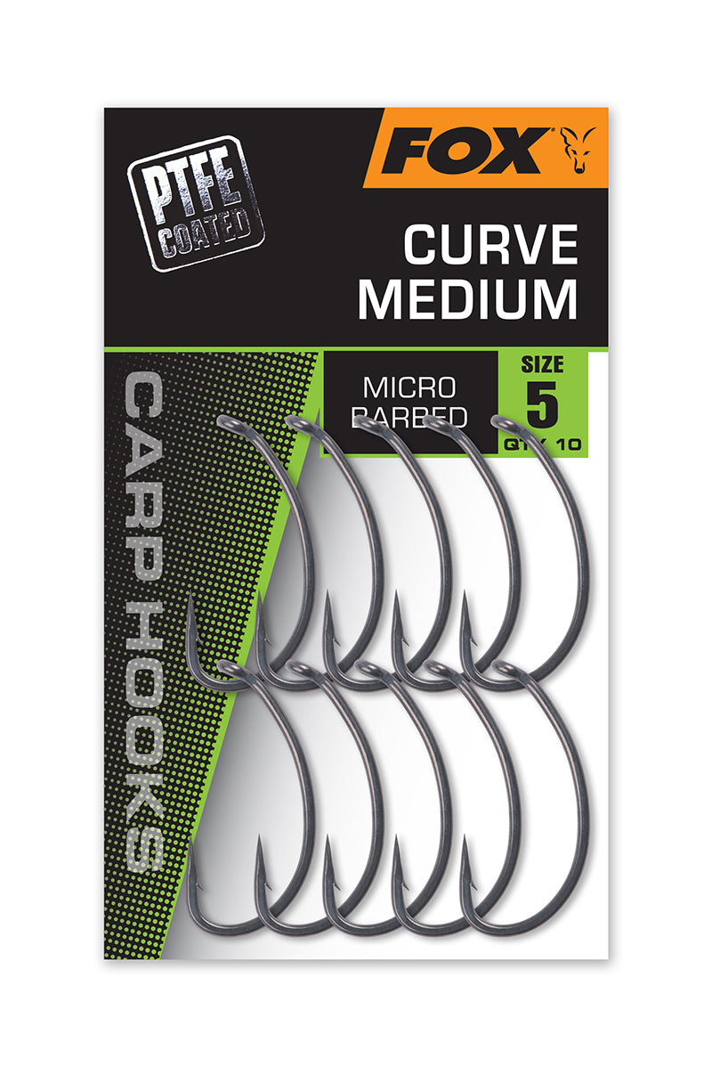 Fox Carp Hooks Curve Medium Micro Barbed
