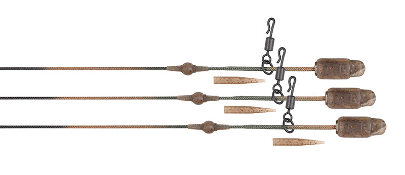Fox Edges Camo Heli-Clip Rigs 50lb Leadcore x3