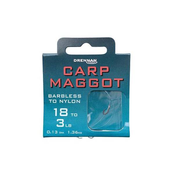 Drennan Carp Maggot Rigs Barbless 14 to 4lb (8 Rigs Per Pack)