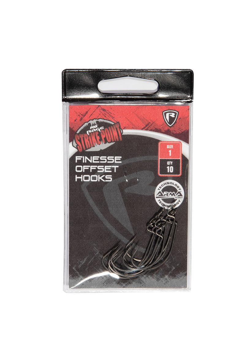 Fox Rage Strike Point Finesse Offset Hooks Size 1/0