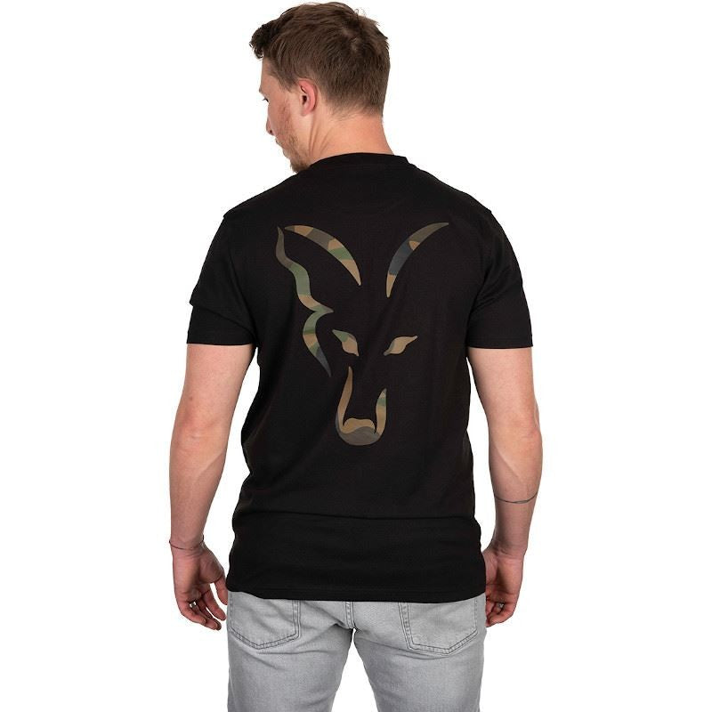 Fox Large Print T-Shirt - Black