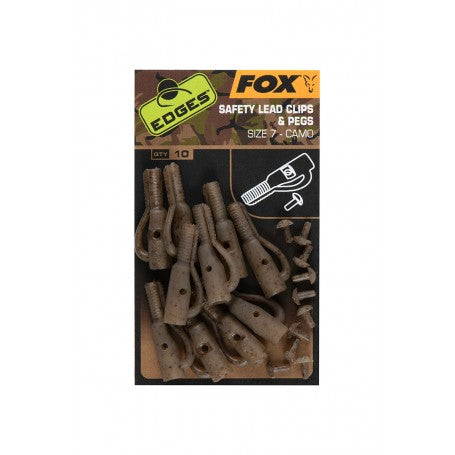 Fox Edges Camo Lead Clip & Pegs Size 7