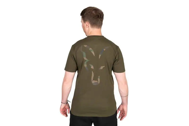 Fox Large Print T-Shirt - Khaki