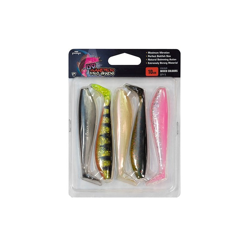 Fox Rage Zander Pro Shad Mixed Colour 10cm (5 Pack)