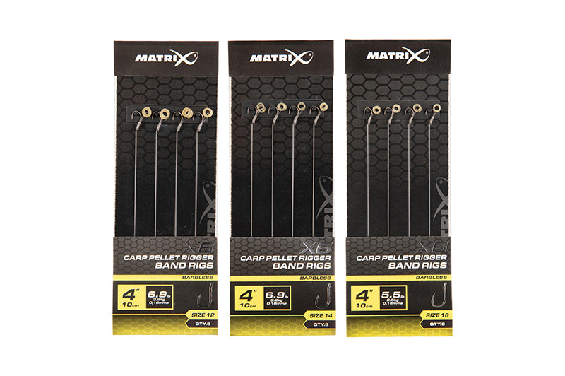 Matrix Carp Pellet Rigger Band Rigs 4" Barbless