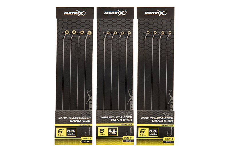 Matrix Carp Pellet Rigger Band Rigs 6" Barbless