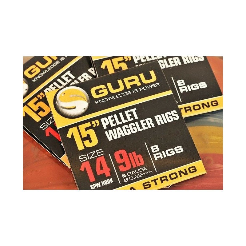 Guru 15' GPW Pellet Waggler Rigs With Bait Bands