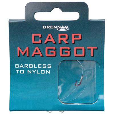 Drennan Carp Maggot Size 16 to 3.8lb Barbless (8 Rigs Per Pack)