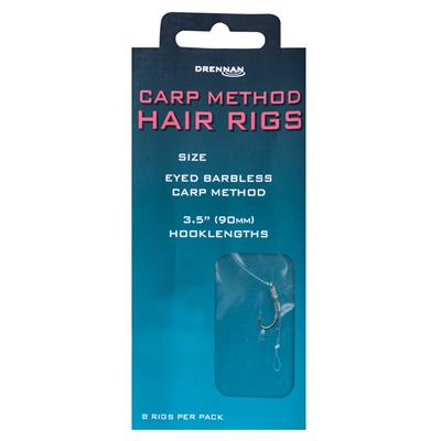 Drennan Carp Method Hair Rigs Barbless (8 Rigs Per Pack)