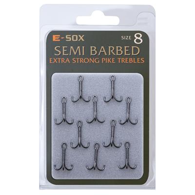 Drennan E-Sox Semi Barbed Pike Trebles Size 8