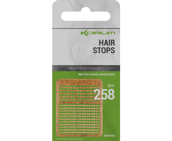 Korum Smokescreen Hairstops QTY - 258