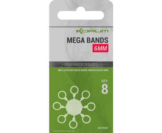Korum Smokescreen Mega Bands 6mm