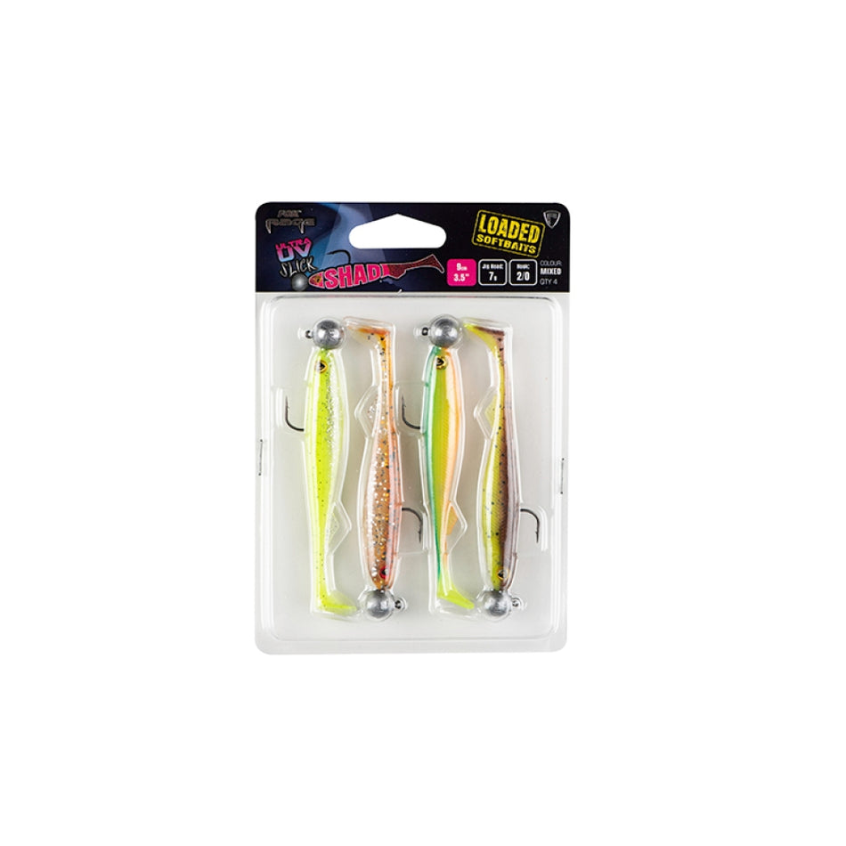 Fox Rage Slick Shad Loaded Mixed Colour Pack 9cm 7g