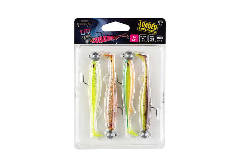 Fox Rage Ultra UV Slick Shad Loaded Lure Pack 7cm 5g 1/0