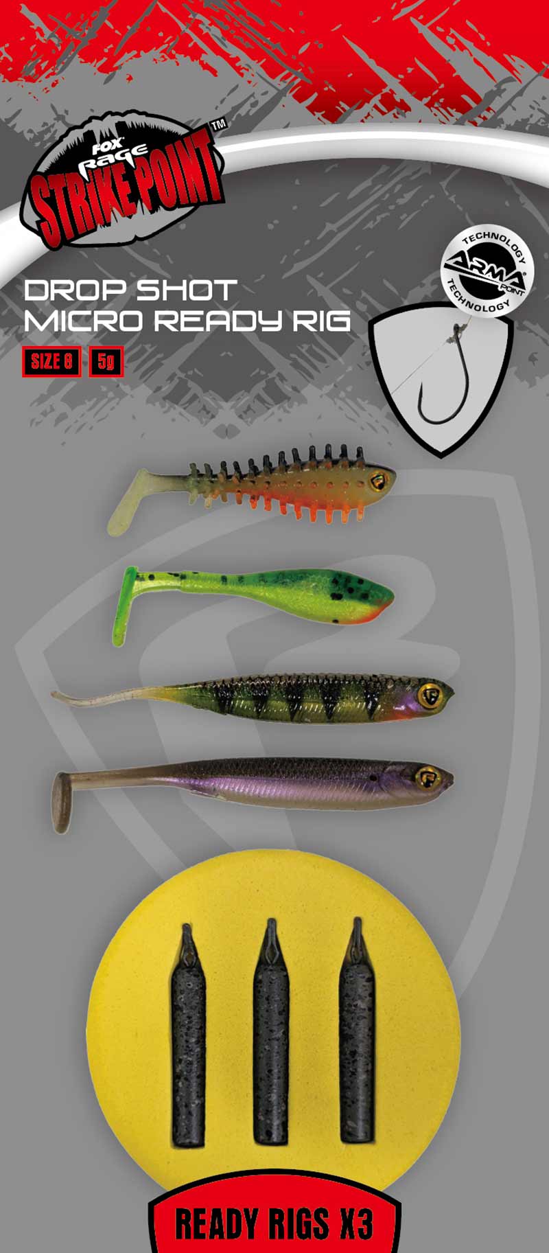 Fox Rage Drop Shot Micro Ready Rig Size 6