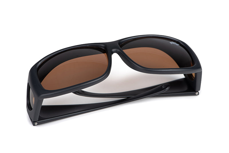 Fox Rage Sunglasses Overwrap Matte Black Brown Lenses