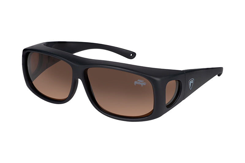 Fox Rage Sunglasses Overwrap Matte Black Brown Lenses