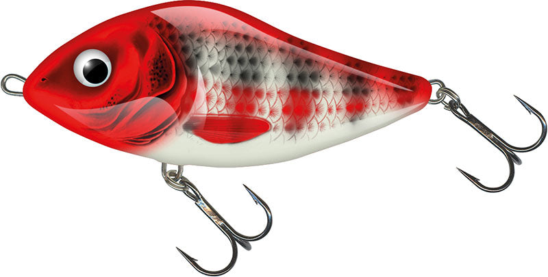 Salmo Sinking Slider Holo Red Head Stripper 10cm