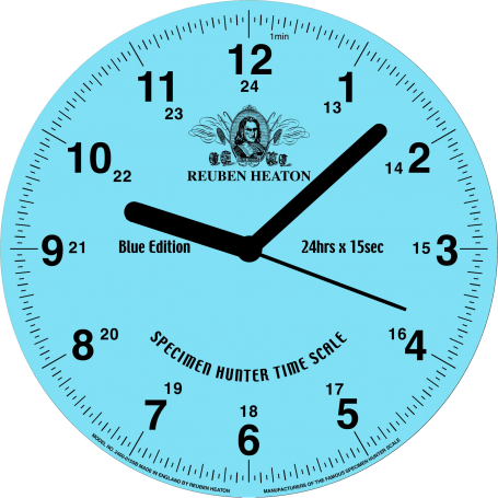 Reuben Heaton Specimen Hunter Timescale Clock - Blue Ltd Edition